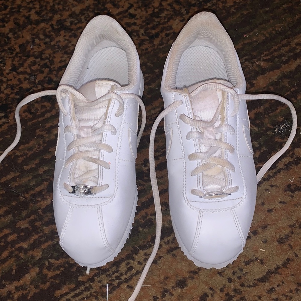 White Nike Cortez size 4y fits womens size 5,